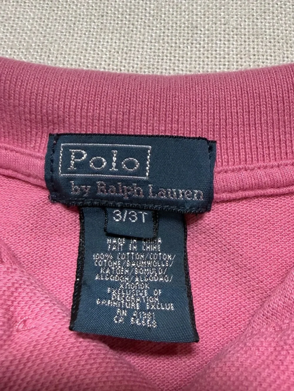 Polo by Ralph Lauren Pink Polo Top with‎ Lime Green Pony Three Kids Toddler 3T